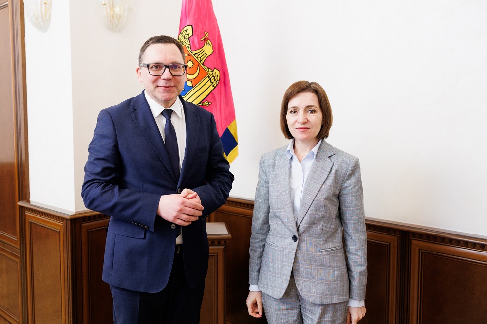 Ladislav Hamran, President of Eurojust and Ms Maia Sandu, President of the Republic of Moldova